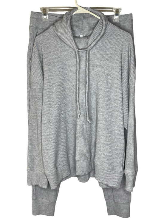 Haven Well Within Tops - Haven Well Within Cozy Gray Knit Hoodie and Sweatpants Set Sz XL